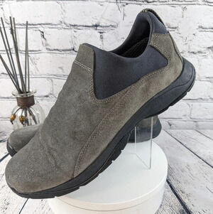 LL Bean Casual Slip on Loafer Shoe Mens Size 9.5M Gray Suede